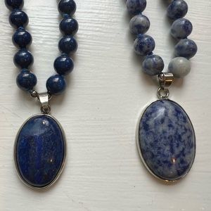 Two Beautiful necklaces with blue stones price is for both